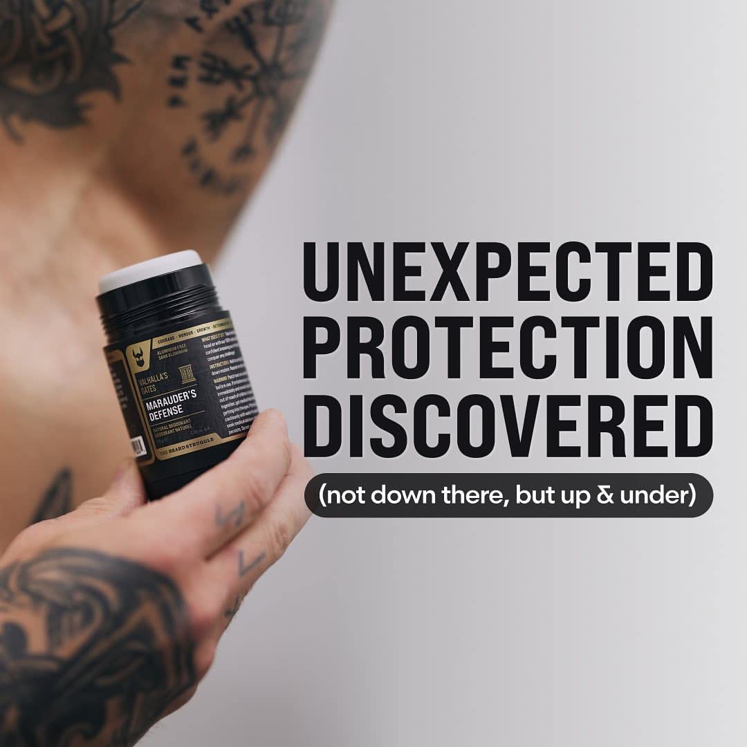 The Beard Struggle Natural Charcoal Infused Deodorant - Marauder's Defense - Aluminum Free for Men, Gold Collection, Asgardian Secret, 2.65 oz.US Beauty and Personal Care The Beard Struggle