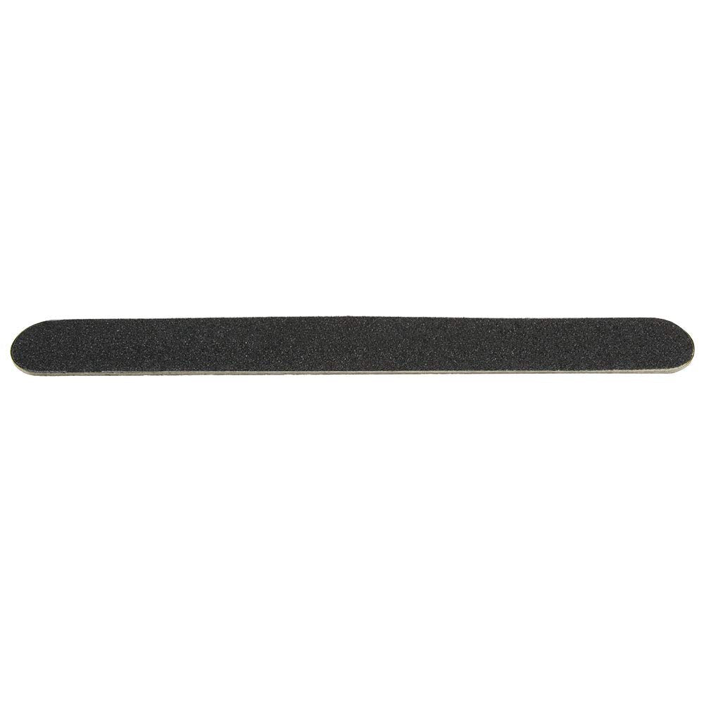 ForPro Professional Collection Wood Nail File, Black, 180/180 Grit, Double-Sided Manicure & Pedicure Nail Files, 7” L x .75“ W, Individually-Wrapped