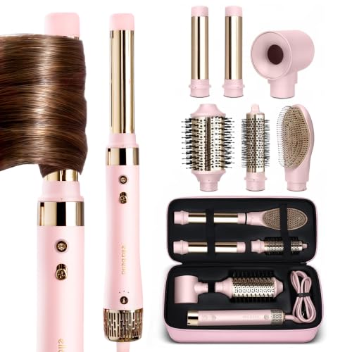 ELLA BELLA® 6 in 1 Professional Hot Air Styler • Powerful Hair Dryer & Straightener Set • Styling Without Heat Damage • Fast Drying Curling Volumizing Beauty and Personal Care ELLA BELLA Default Title