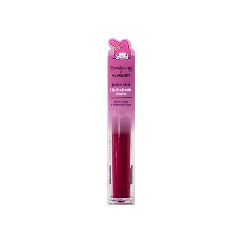 The Crème Shop My Melody Juice Tint - Lip & Cheek Stain - 12 Hour Lip Tint & Liquid Blush for Cheeks -Long Lasting, Waterproof, Buildable Formula