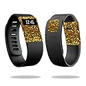 MightySkins Skin Compatible with Fitbit Charge Cover Skins Sticker Watch Gold Glitter