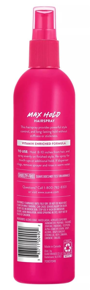 Suave Hairspray Max Hold 11 Ounce Pump (Pack of 6)