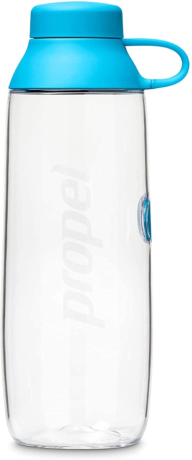 Propel 20oz Reusable Bottle, BPA Free, Impact Resistant, On-The-Go Strap, Dishwasher Safe, Blue