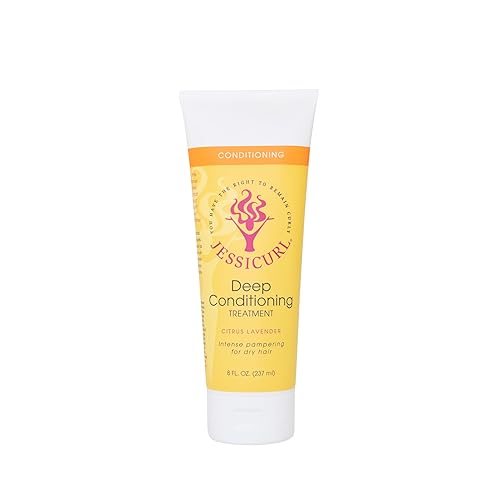 Jessicurl, Deep Conditioning Treatment, Citrus Lavender, 8 Fl oz. Deep Conditioner for Dry Damaged Hair, great Anti Frizz Hair Mask and Leave