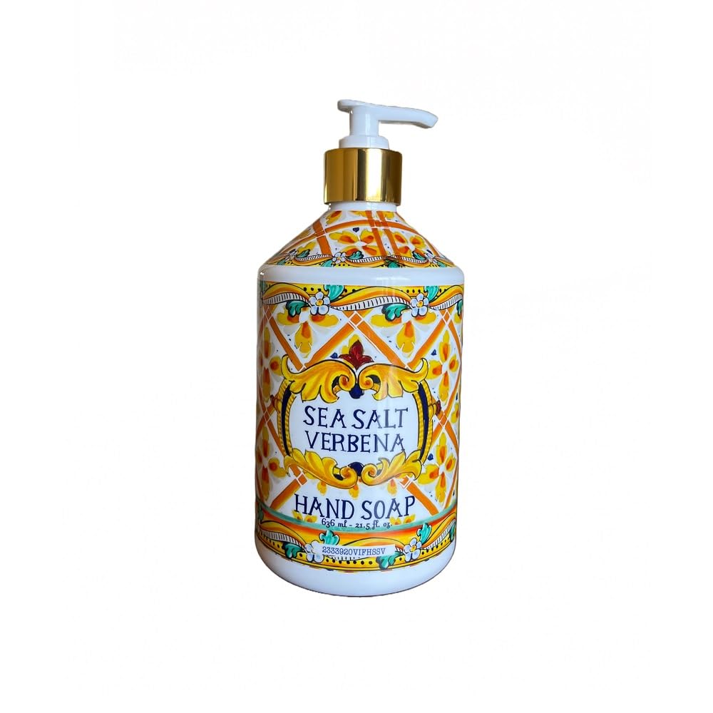 Home and Body Company Hand Soap Villa Flora Collection 16 FL/473ml Bottles infused with Essential Oils (SET OF 4) Sea Salt Verbena, Coconut Citrus