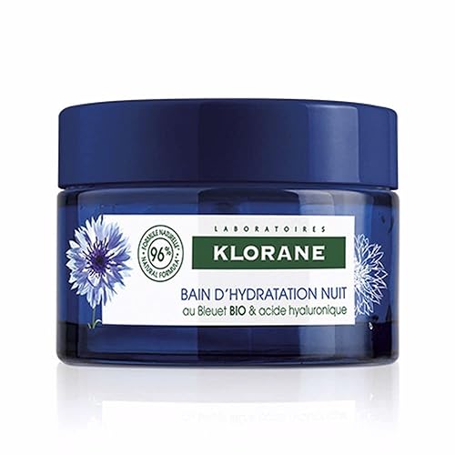 Klorane - Revitalizing Water Sleeping Mask with Organically Farmed Cornflower & Hyaluronic Acid - Hydrating Night Mask - Awaken, Moisturize, & Plump