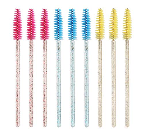 LASSKY 200Pcs Disposable Eyelash Mascara Brushes, Eye lash Brush, Mascara Wands, Spoolies for Eyelash Extensions, Lash Wand, Eyelash Extension Spoolie