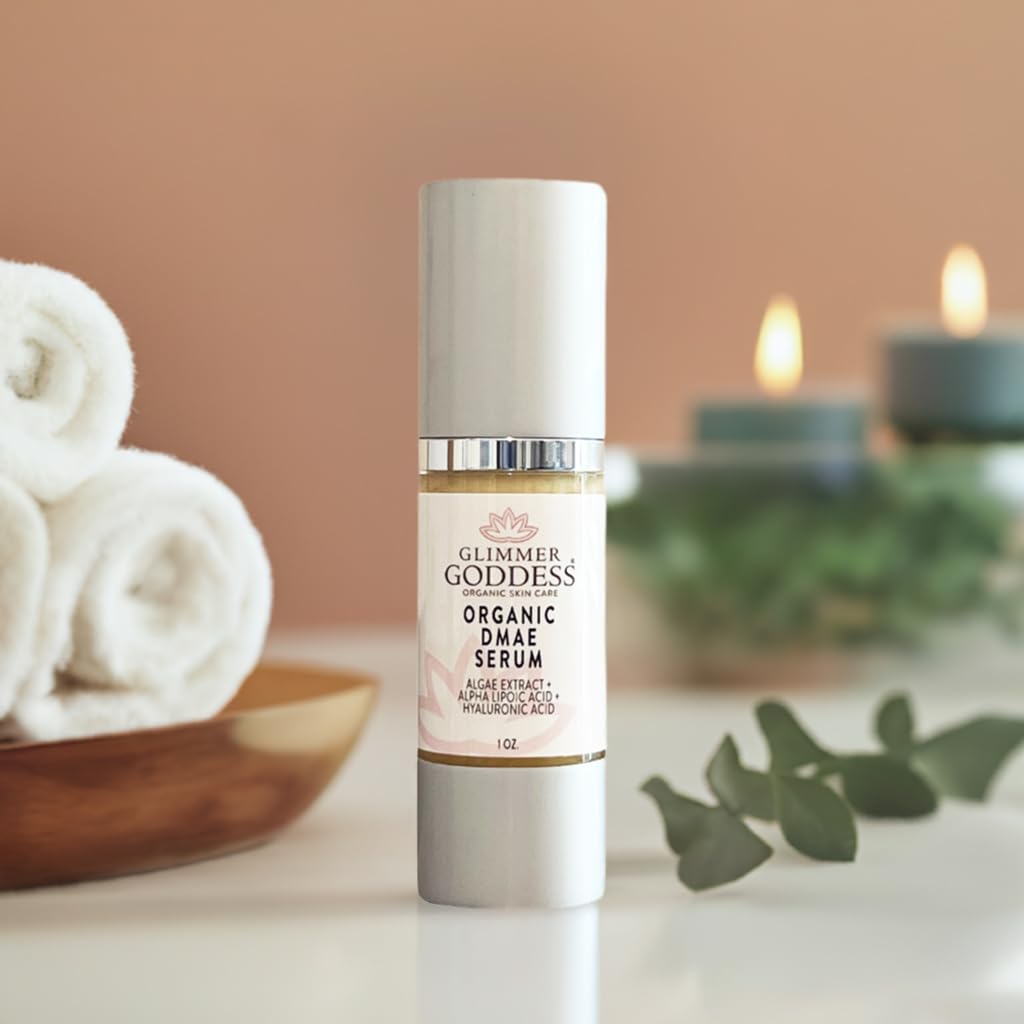 Glimmer Goddess Organic DMAE Skin Firming Facial Serum, 1.0 oz