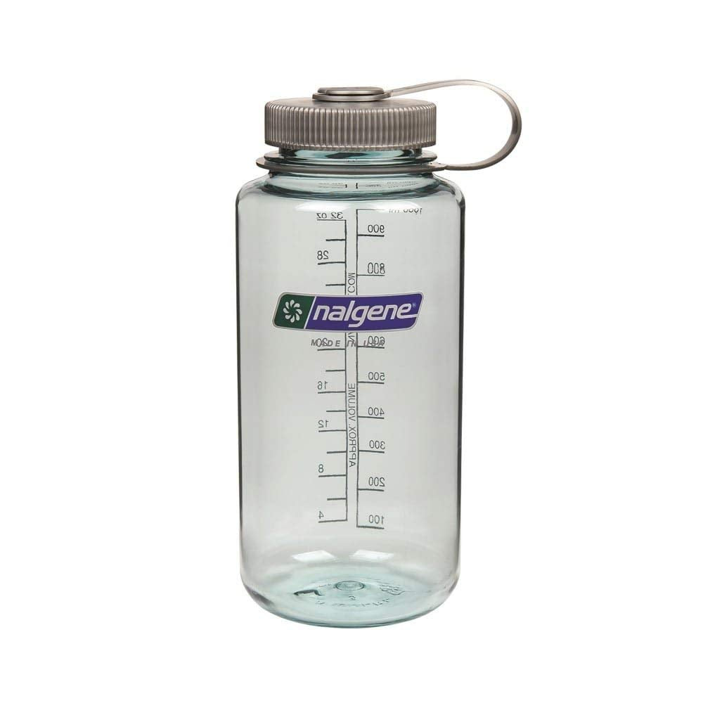 Nalgene Tritan Wide Mouth BPA-Free Water Bottle (Clear Seafoam, 32 Ounce)