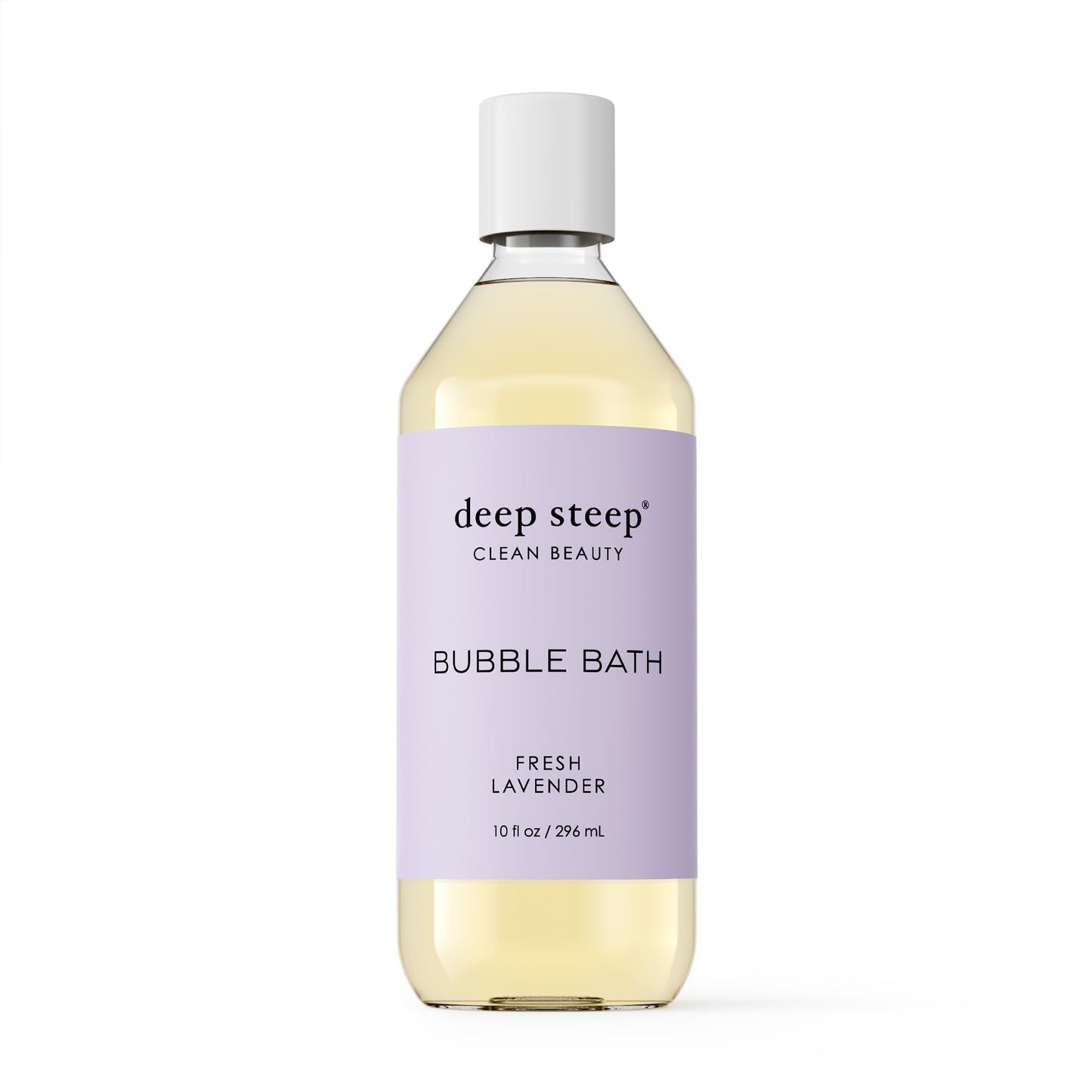 Deep Steep Bubble Bath, Fresh Lavender, 10 oz - Soothing Soak with Shea Butter, Argan Oil, Aloe Vera & Coconut Oil - Vegan, Sulfate-Free, PH-Balanced