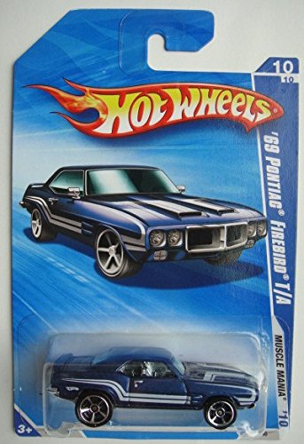 Hot Wheels 2010 MUSCLE MANIA, BLUE '69 PONTIAC FIREBIRD T/A 10/10