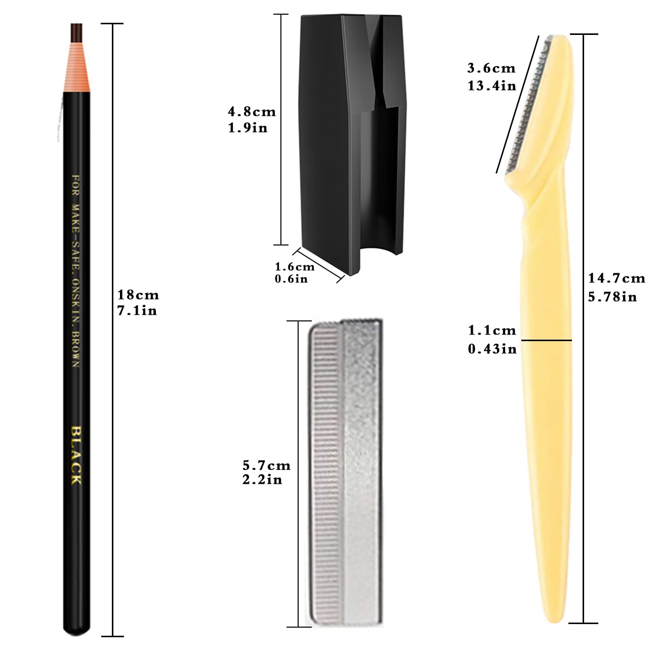 Waterproof Eyebrow Pencils Brow Pencil Set For Marking, Filling And Outlining, Tattoo Makeup And Microblading Supplies Kit-Eyebrow Shaper, Eyebrow