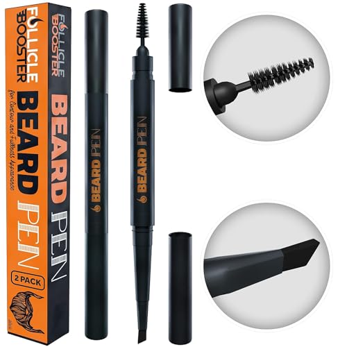Beard Pen Filler for Men - Barber Styling Grooming Pencil - Waterproof, Sweat Proof, Long Lasting Solution with Natural Finish - Cover Beard and Scalp