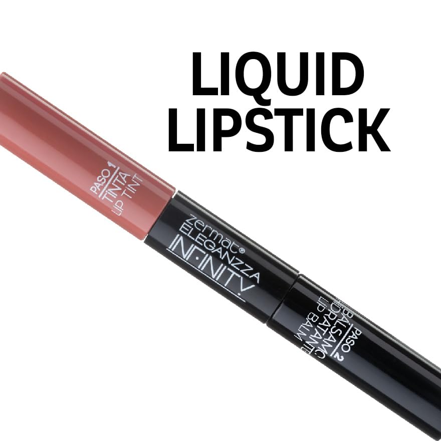 Zermat, lipstick, lip satin long lasting, matte lipstick, lip makeup, moisturizing balm, Nude Romántico 0.21 Oz, labial.