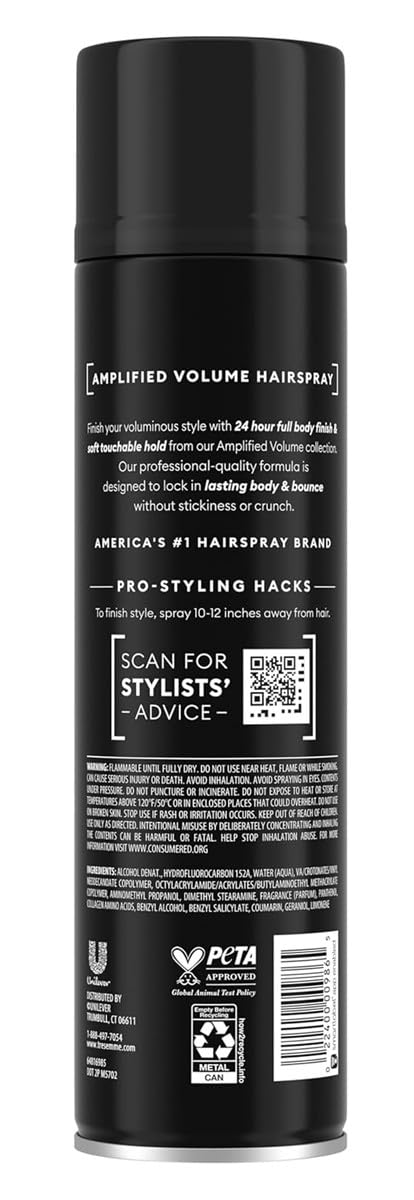Tresemme Hairspray Amplified Volume 11 Ounce (Pack of 2)