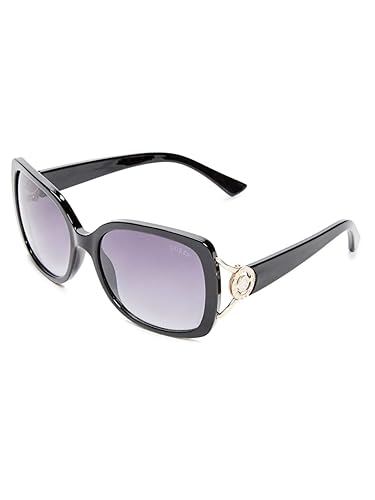 GUESS GF6065 Shiny Black With Gold/Smoke Gradient Lens One Size