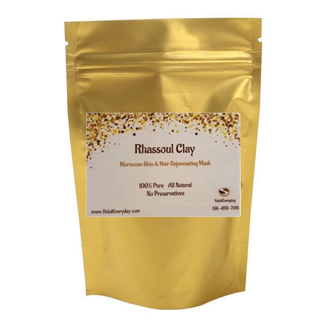 Rhassoul Clay (Ghassoul Clay) 1/2 Lb - Detoxifying and Rejuvenating clay - Moroccan Lava clay - Great for hair - DIY natural facial - Great for making