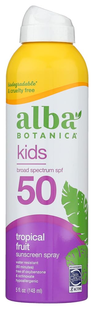 Alba Botanica Very Emollient, Active Kids Spray Sunscreen SPF 50 6 oz (Pack of 10) 10