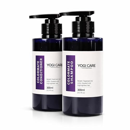 YOGI CARE Professional Toning Purple,Shampoo and Conditioner Set for Blonde Hair, Smooth Soft and Shine, 300ml Each