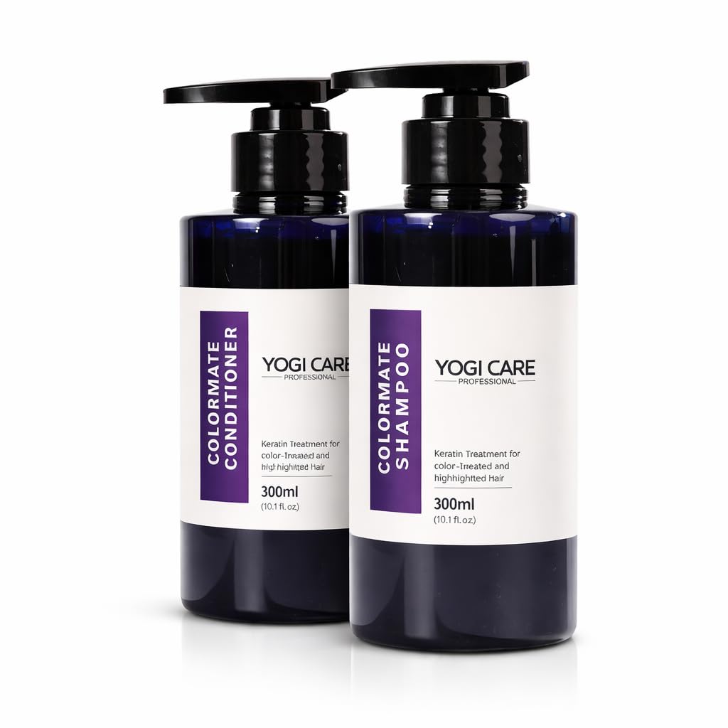 YOGI CARE Professional Toning Purple,Shampoo and Conditioner Set for Blonde Hair, Smooth Soft and Shine, 300ml Each