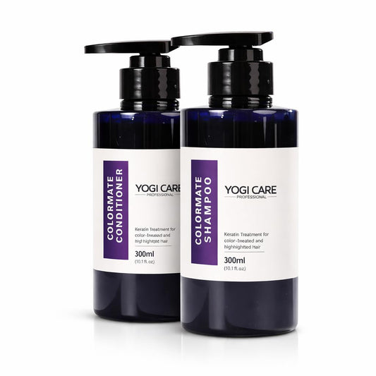 YOGI CARE Professional Toning Purple,Shampoo and Conditioner Set for Blonde Hair, Smooth Soft and Shine, 300ml Each