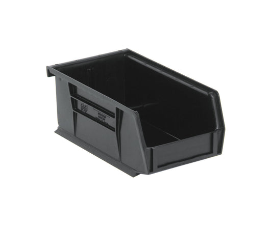 Quantum QUS220 Plastic Storage Stacking Ultra Bin, 7-Inch by 4-Inch by 3-Inch, Black Recycled, Case of 24