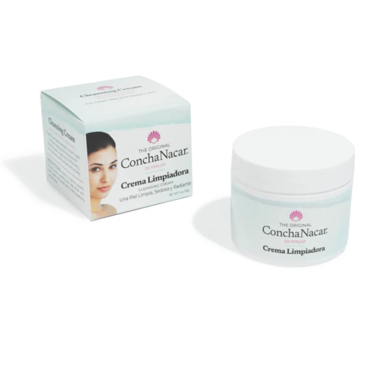 Concha Nacar Facial Cleanser by Perlop #L, All Skin Types, 2-Pack of 2 Oz Jars