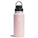 Hydro Flask Water Bottle - Insulated Stainless Steel - Wide Mouth Chug Lid, Non Spill, Leakproof in 32 Oz Trillium Pink