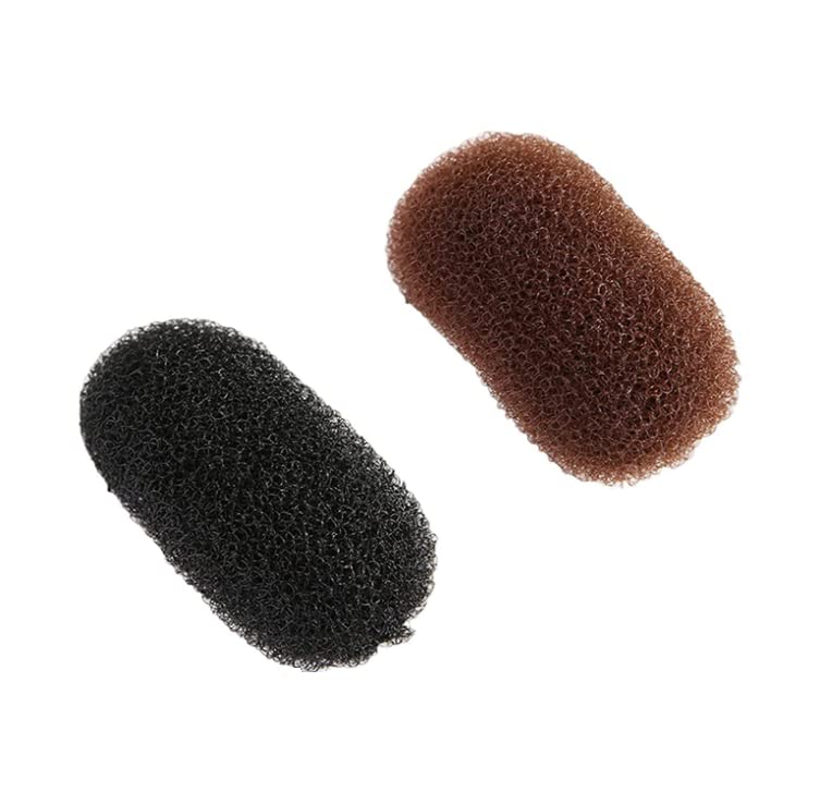 Duehut Hair Clip Inserts, 2PCS Charming Hair Style Tool Hair Pads Hair Clip, Bump It Up Volume Inserts for Women Lady Girls (Black and Brown)