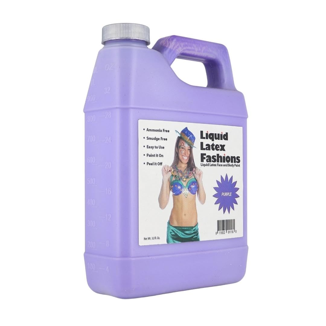 Purple 32 Oz - for Adults and Kids, Zombie Skin Makeup Paint, Ideal for Schools, Parties, Theater, Cosplays, Carnivals, Grimace, Thanos, Bonnie Purple