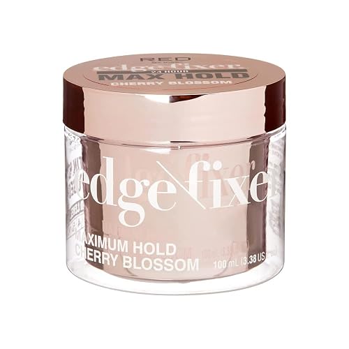 Red by Kiss Edge Fixer Hair Shine Gel, 24 Hour Max Hold, Non-Flaking, Biotin B7 Infused, Natural Styling, Professional Edge Control Wax, Perfect
