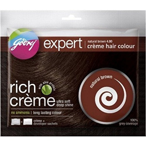 Godrej Expert Creme Hair Colour natural brown 20G+20Ml by Godrej Expert Beauty & Personal Care Godrej Expert
