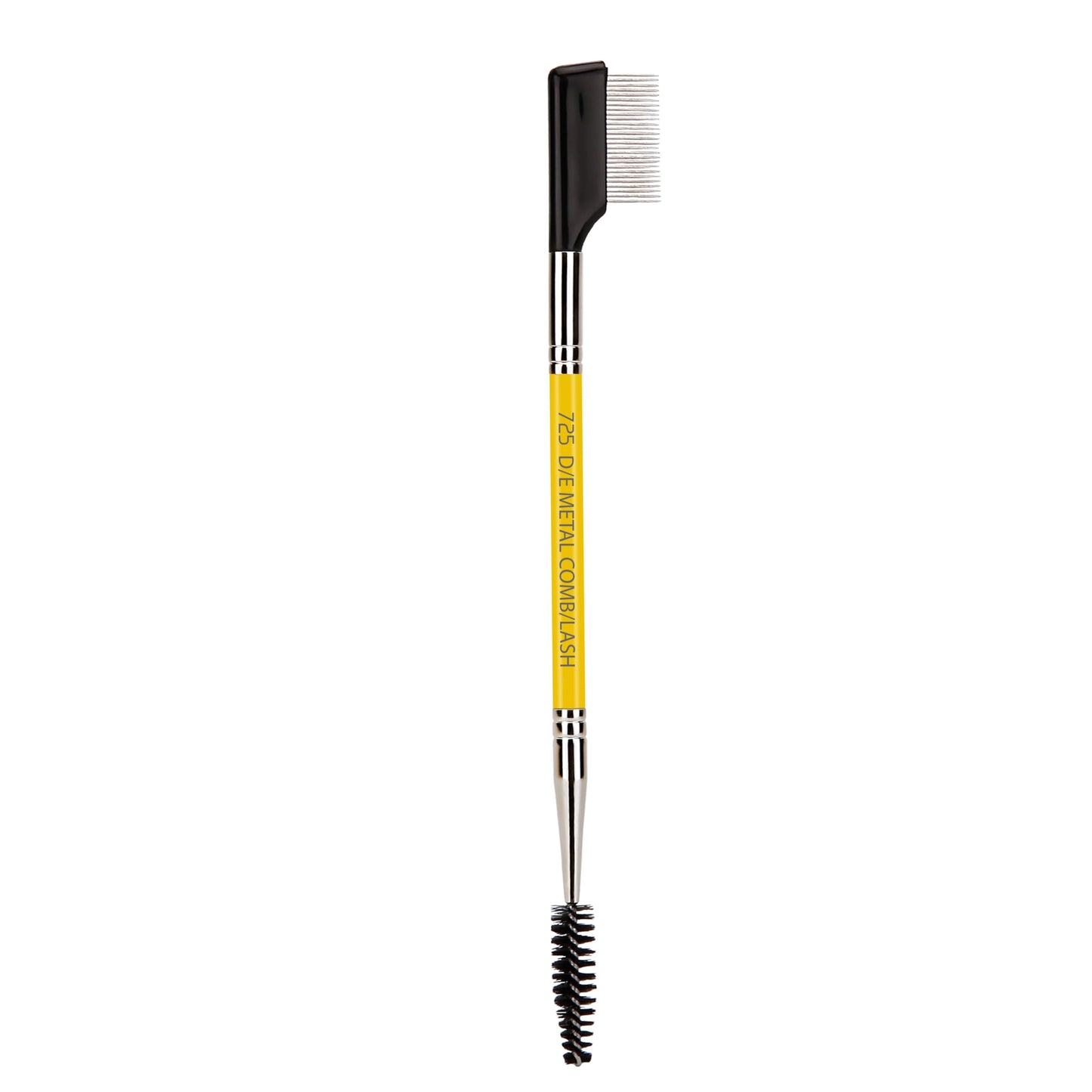 Bdellium Tools Professional Makeup Brush - Studio Series 725 Double End Metal Comb/Lash - With Soft Synthetic Fibers, For Prep Eyelashes (Yellow, 1pc)