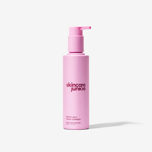 Skincare Junkie Jelly Facial Cleanser, Purifying Gel Cleanser for Normal to Oily Skin with Hyaluronic Acid, Ceramides, Niacinamide, No Synthetic