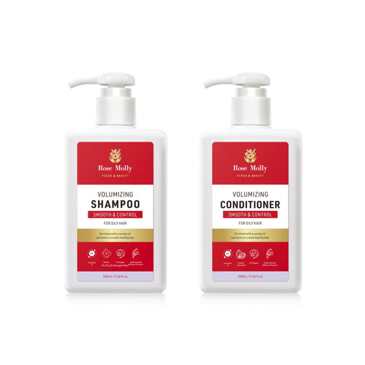 Rose Molly Volumizing Shampoo and Conditioner Set for Oily Hair, 9.46 fl oz