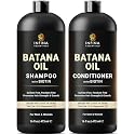 INFINA ESSENTIALS Batana Oil Shampoo and Conditioner Set | 16 fl oz Each | with Biotin & Tea Tree | Moisturizing, Strengthening & Nourishing Formula |