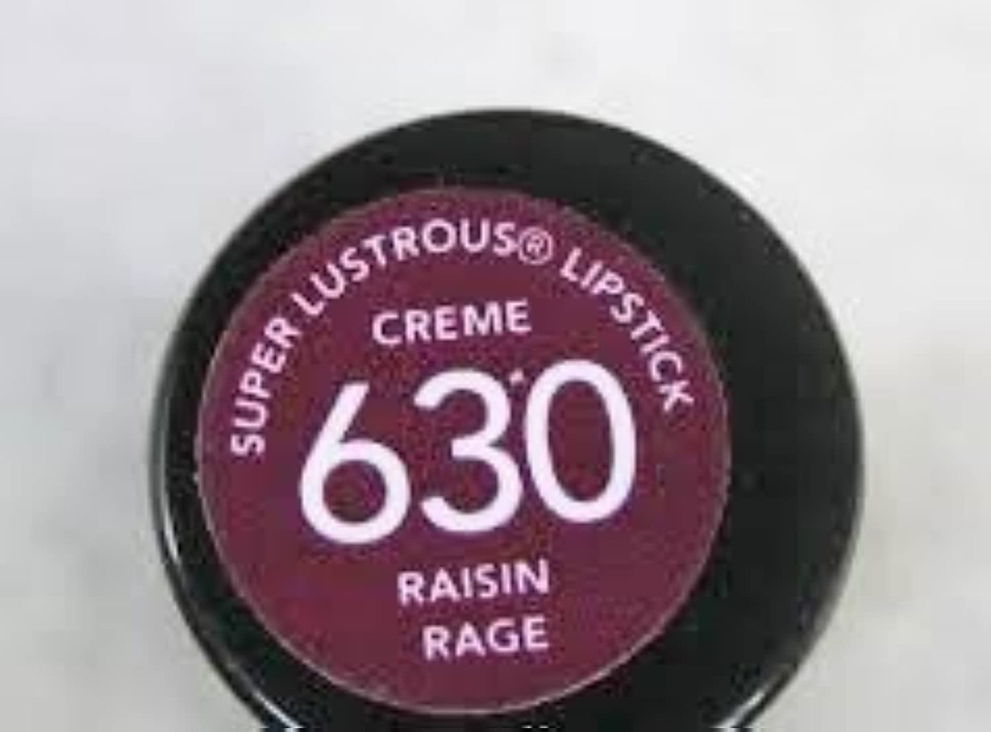 Revlon Super Lustrous Lipstick with Vitamin E and Avocado Oil, Cream Lipstick in Wine, 630 Raisin Rage, 0.15 oz (Pack of 2)