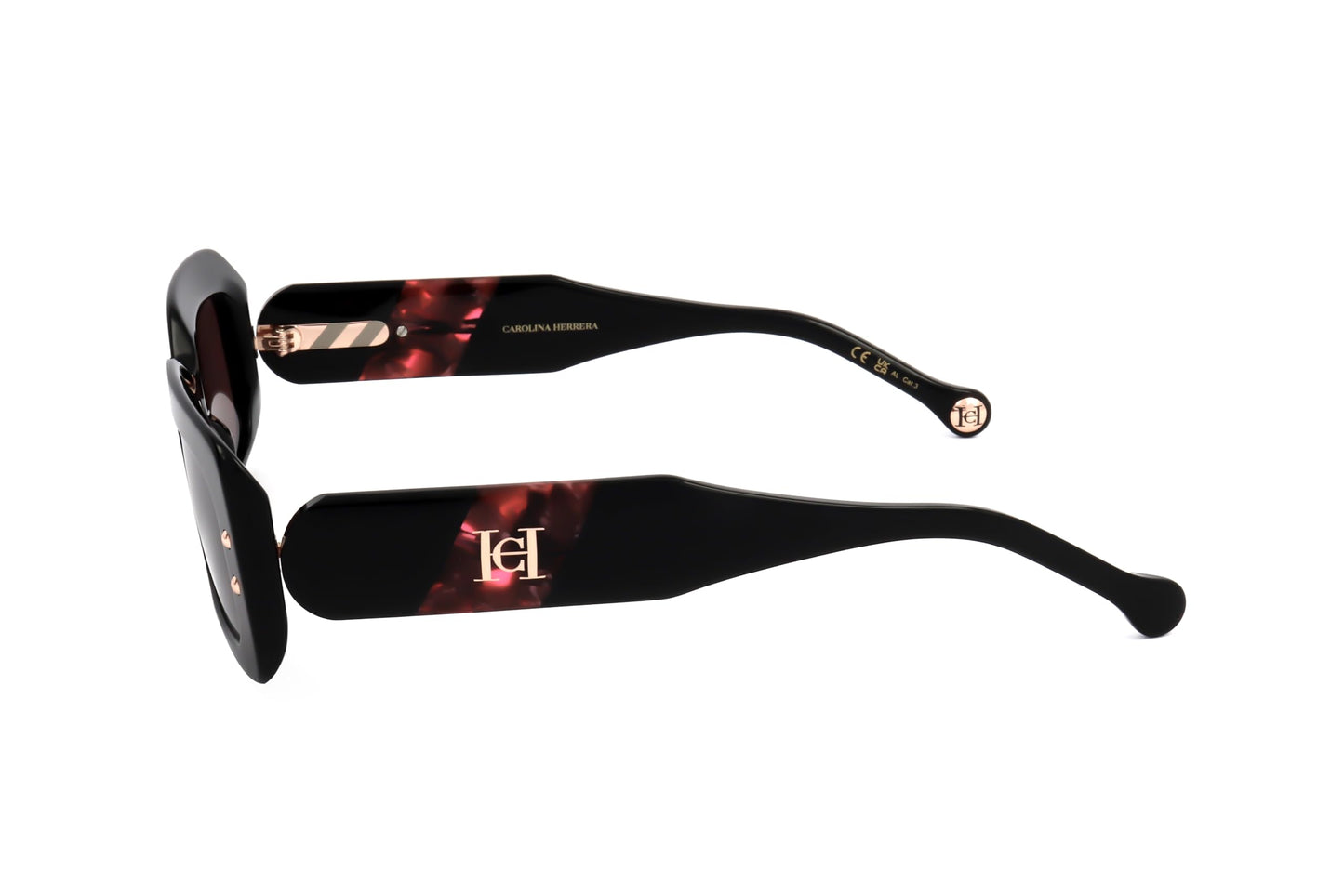 Carolina Herrera Pink Rectangular Ladies Sunglasses HER 0187/S 0GUU/U1 50