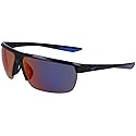 Nike Golf Tempest Rectangular Sunglasses, Obsidian/Pacific Blue, OneSize