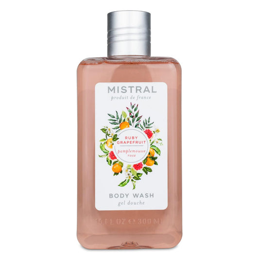 Mistral Ruby Grapefruit Body Wash, 10 fl oz, Natural Chamomile and Aloe, pH Balanced Beauty & Personal Care Mistral