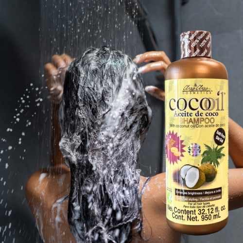 Coconut Oil Hair Care Bundle - Shampoo 32.12 fl oz, Hair styling Cream 8.45 fl oz, and Pure Coconut Oil with Biotin 2.8 fl oz - Revitalize, Nourish