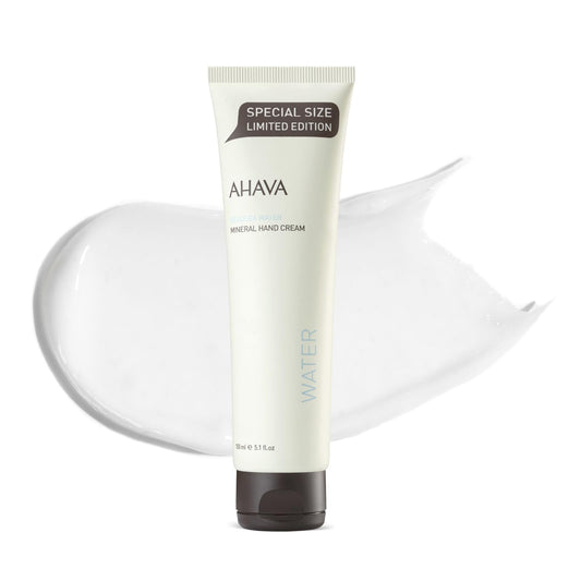 AHAVA Dead Sea Mineral Hand Cream, Original, Hand Moisturizer For Dry Cracked Hands, Light and Fast Absorbing, For All Skin Types 5.1 Fl Oz.