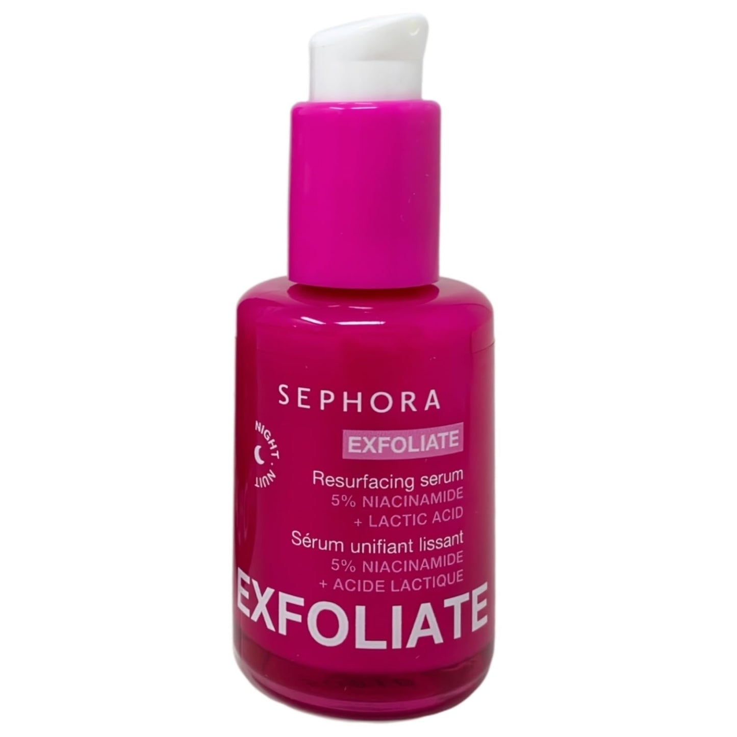 Sephora Exfoliate Resurfacing Serum Night with 5% Niacinamide + Lactic Acid - 30 mL / 1.01 fl oz