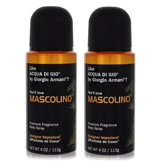 Parfums De Coeur Bod Man Mascolino Fragrance Body Spray for Men 4 oz (2) Beauty & Personal Care Parfums De Coeur