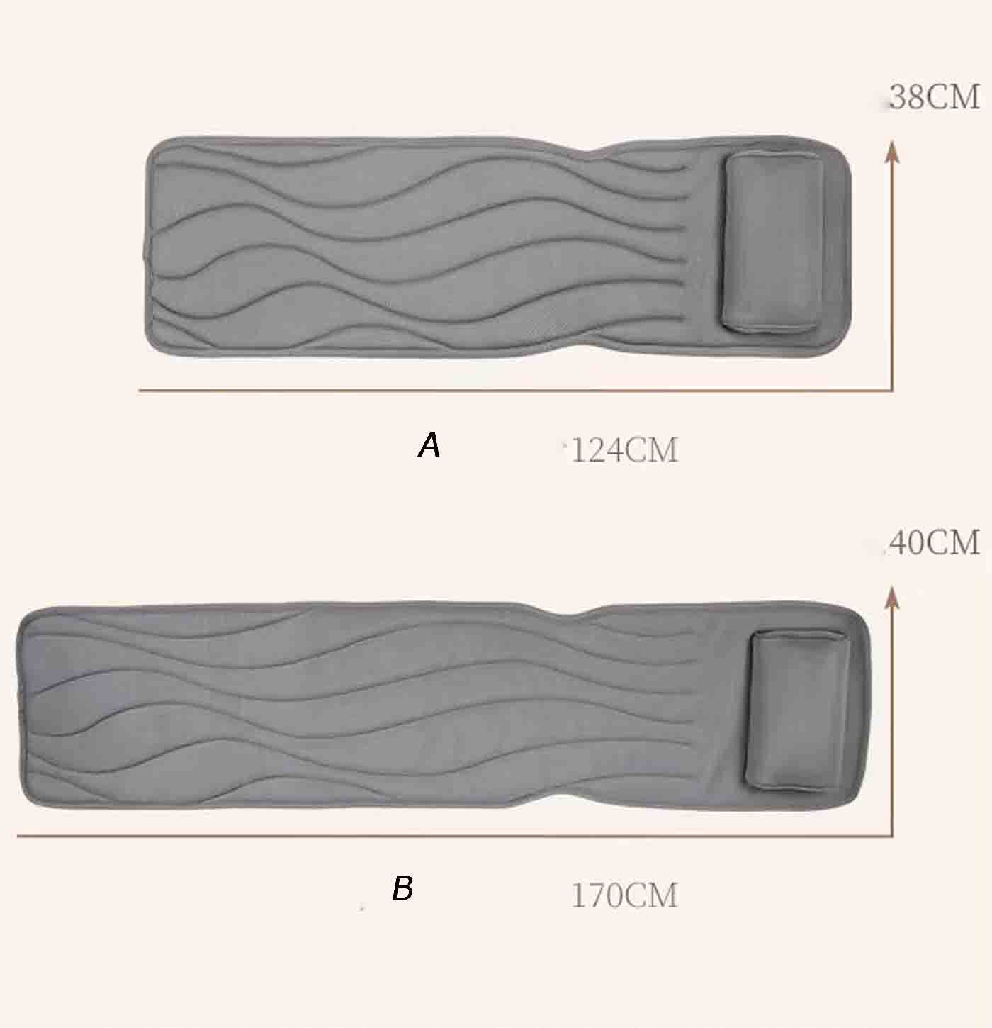 JYXYXSCP Full Body Bath Pillow, Anti-Slip Cushion for Bathtub Lumbar Support, Relieve Fatigue Lumbar Support Cushion, with Suction Cup Design (B 170 * Beauty and Personal Care JYXYXSCP