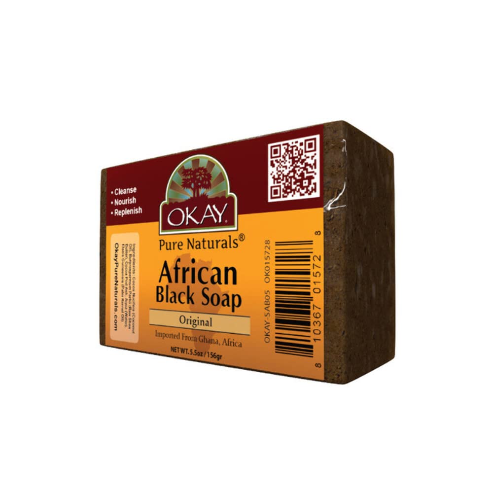 African Black Soap |Antiseptic Nourishing Wash |Natural Remedy For Cleansing Skin| For Treatment Of Skin Conditions Like Acne, Blemishes, & Psoriasis|