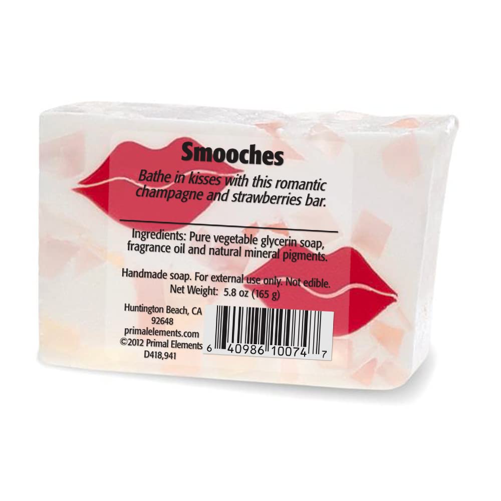 Primal Elements Glycerin Bar Soap | Valentines Soap Helps All Skin Types, Sensitive, Oily & Dry Skin | NO PARABENS, VEGAN, GLUTEN FREE, 100% VEGETABLE