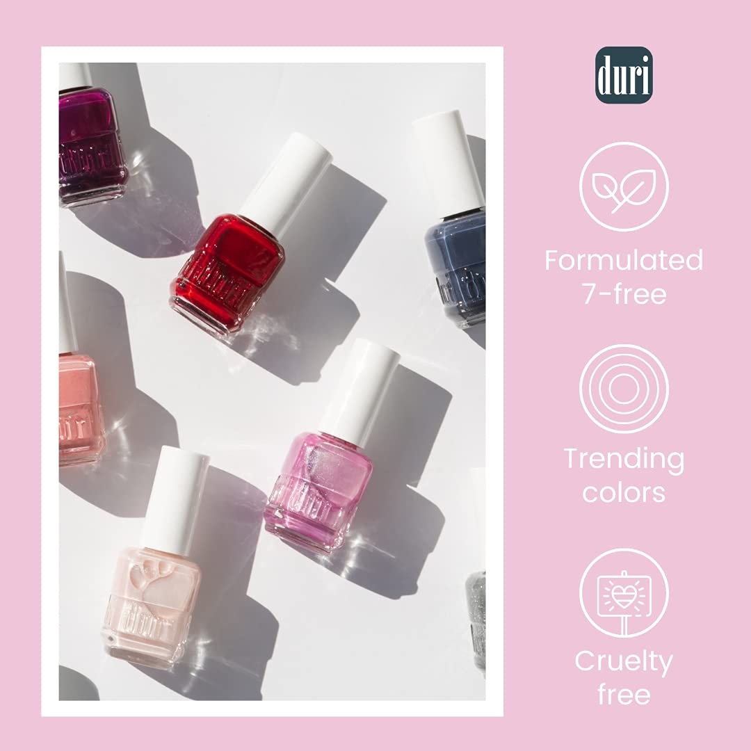 duri Nail Polish, 340 Forever Beautiful, Pale Pink Color, Soft Pastel, Neutral Shade with Sheer Finish for French Manicure, Wedding, Everyday Wear