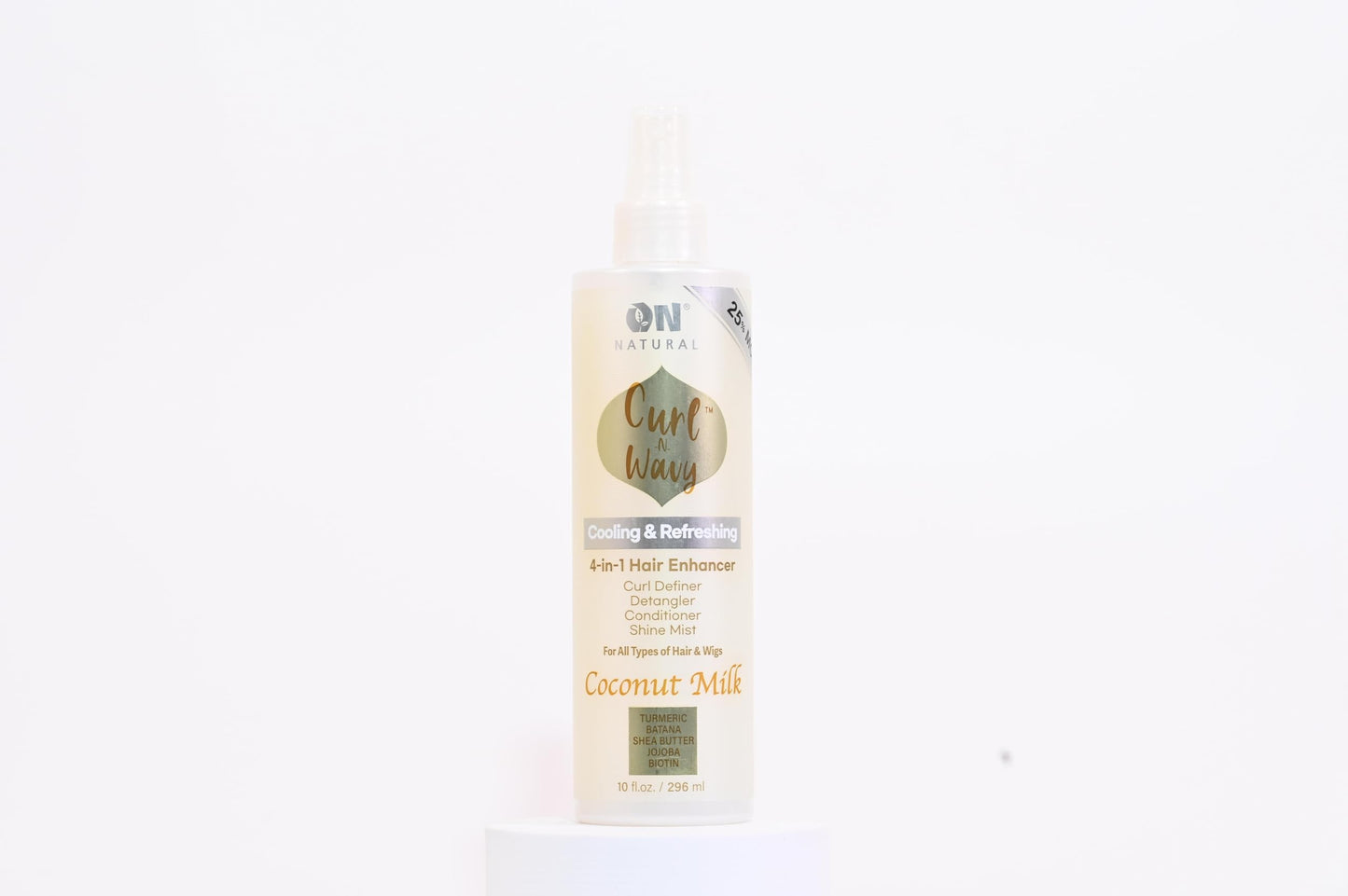 On Natural Curl-N-Wavy 4-in-1 Hair Enhancer For All Hair Texture [Coconut Milk] 10 OZ