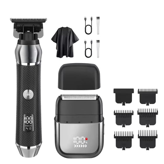 QDKVTNDJZ Professional Hair Trimmer&Crunch Foil Shaver Kit, Electric Razor&Beard Trimmer Barbers Cordless Close Cutting T-Blade Trimmer Kit Beauty and Personal Care QDKVTNDJZ